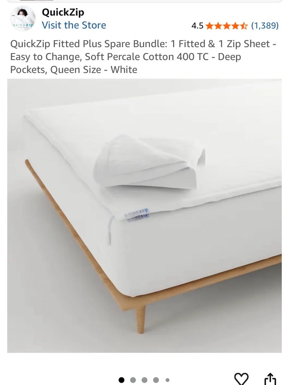 White Bedding Sheet Set - Easy Zip